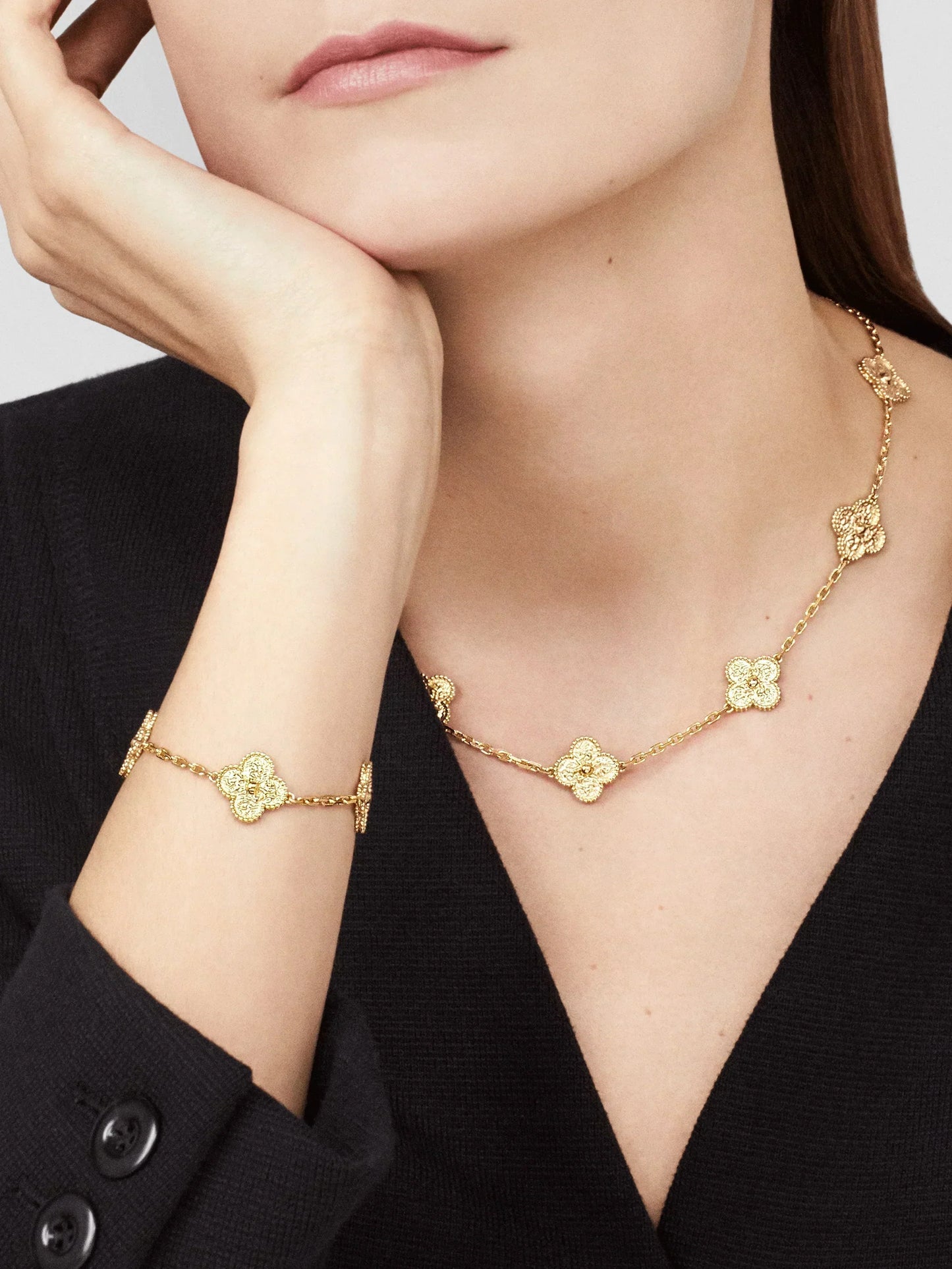 CLOVER | 10 Motive Gold Halskette
