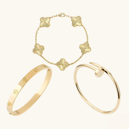 3-teiliger Armband-Set - Gold