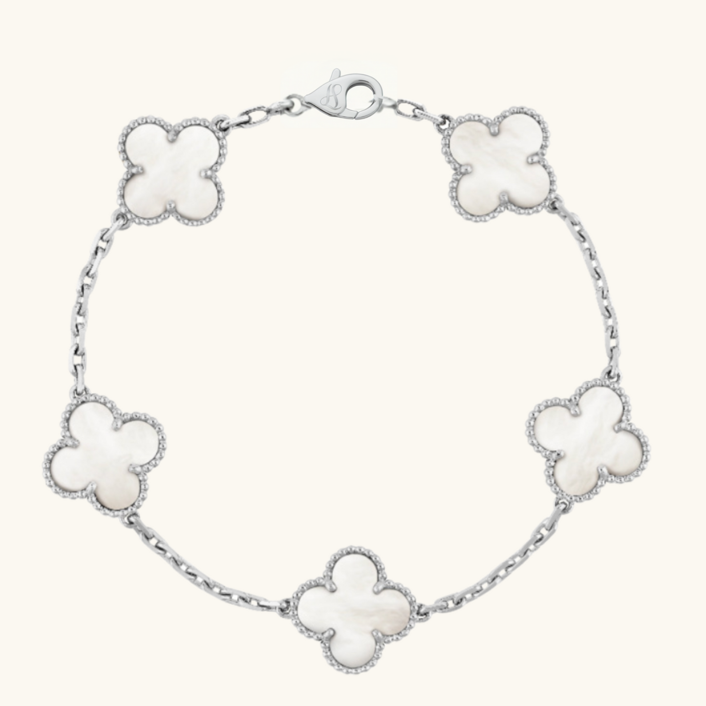CLOVER - Weißes Armband