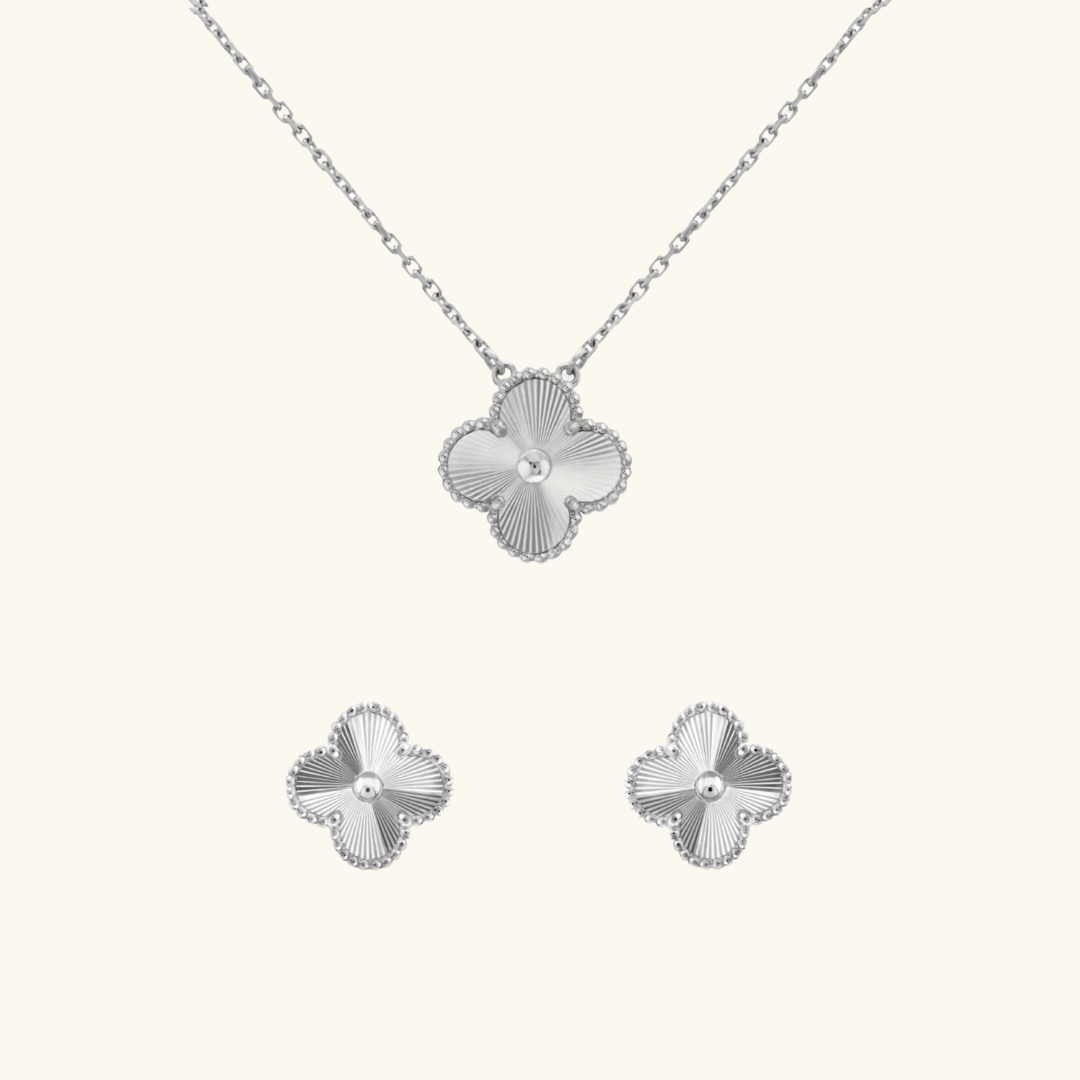 CLOVER | Silber Guilloché 2-Bundle
