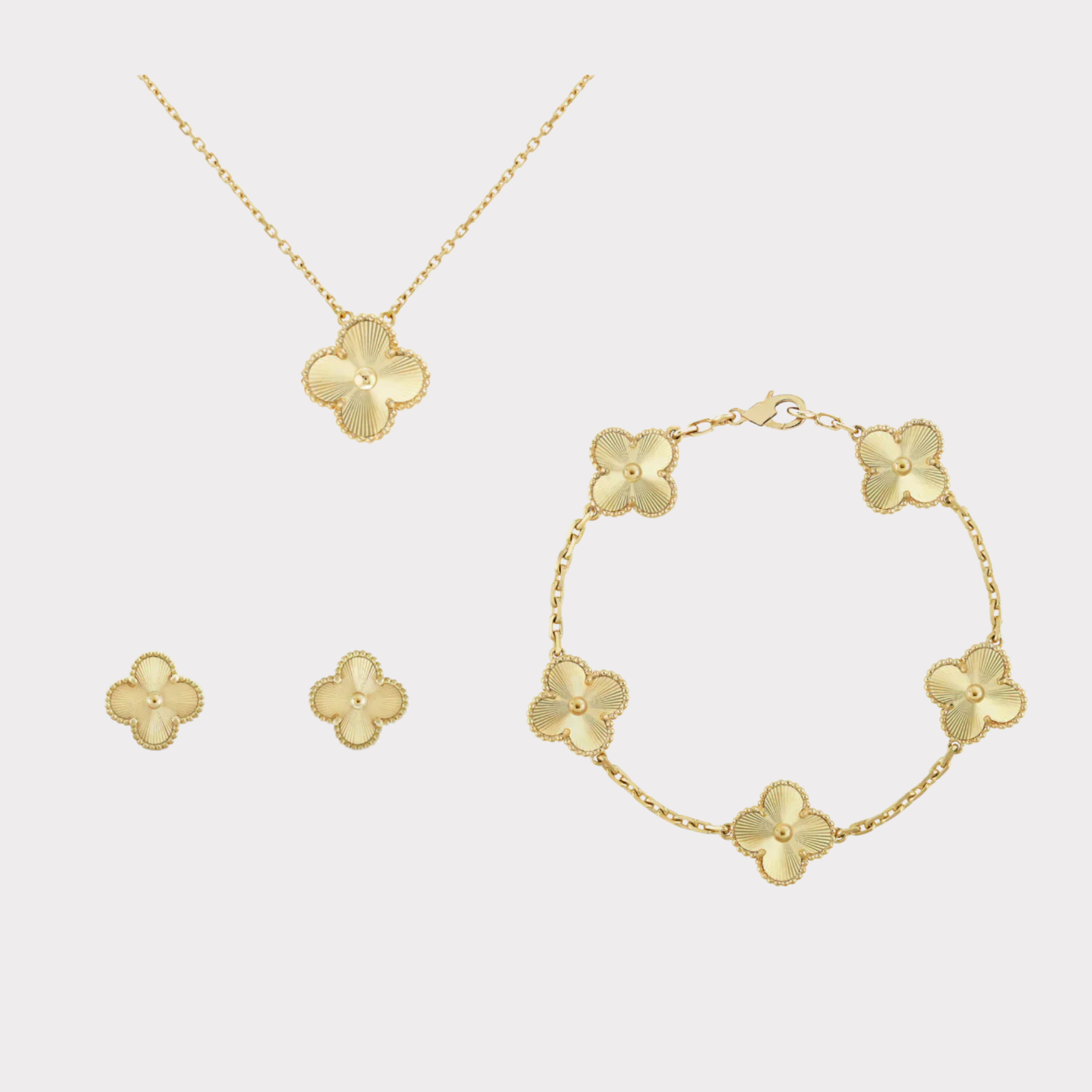 Golden Guilloché Luxe | Clover Set