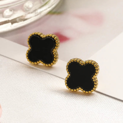 CLOVER | Schwarze Ohrringe