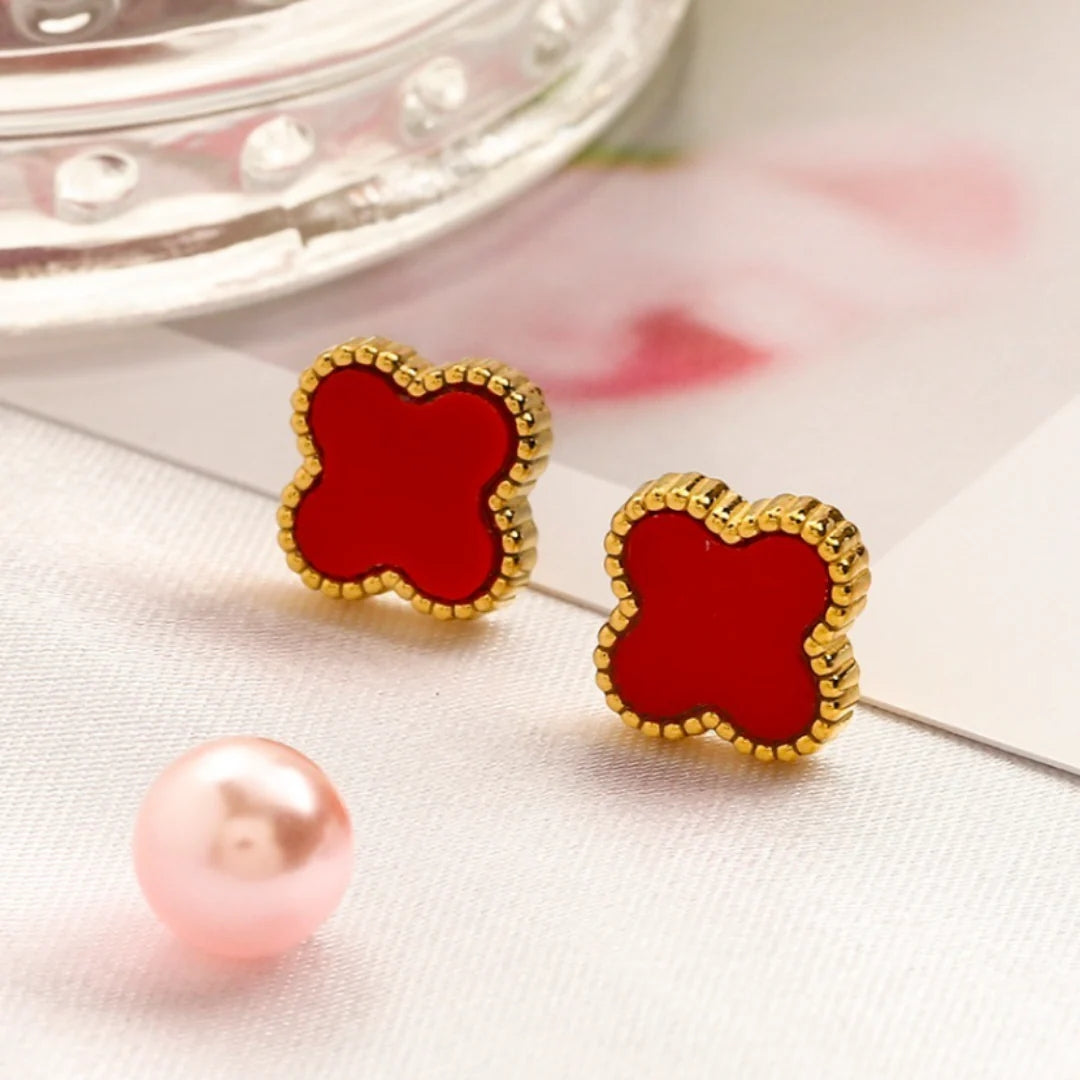 CLOVER | Rote Ohrringe