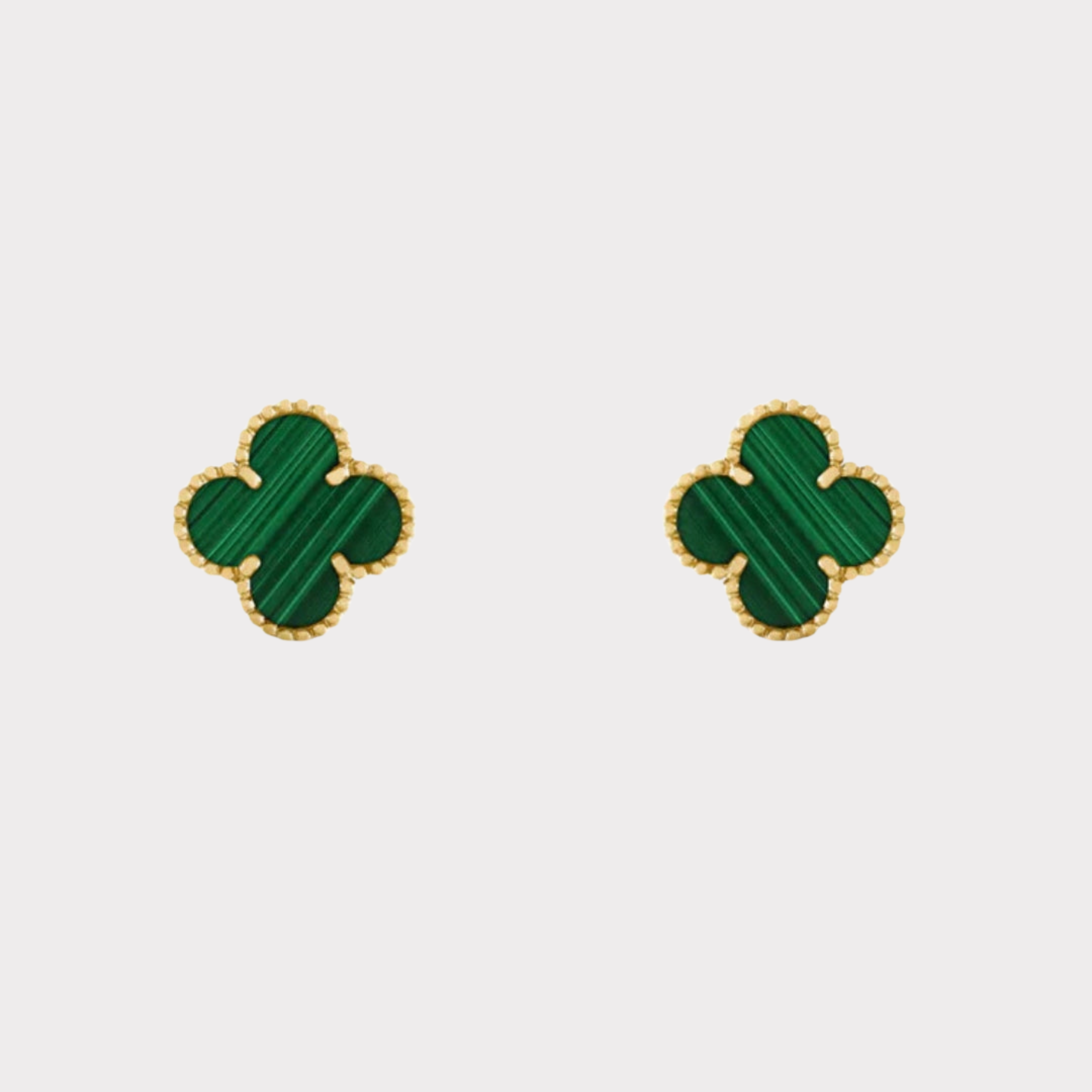 Golden Green | Clover Earrings