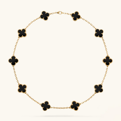 CLOVER | 10 Motive Schwarze Halskette