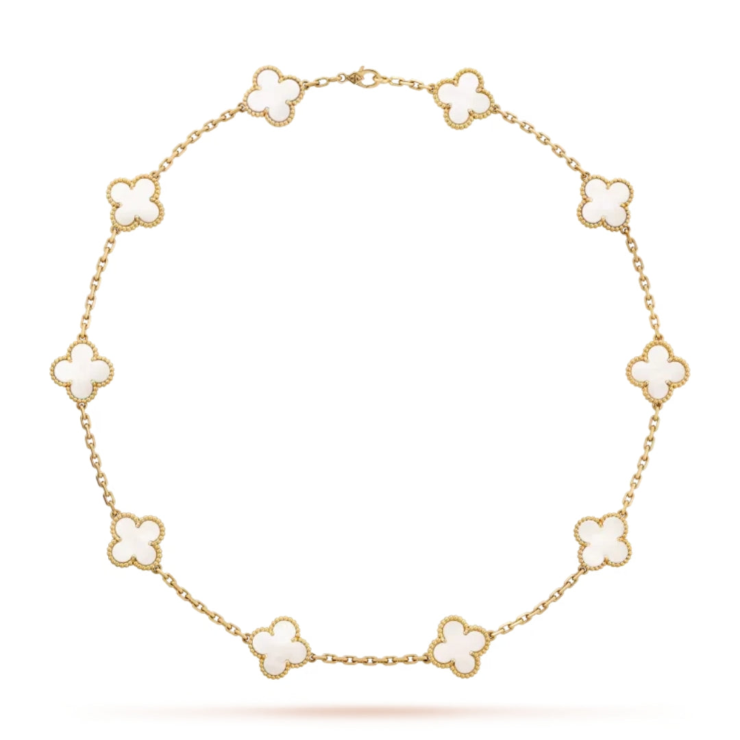 CLOVER | 10 Motive Weißes Halsband