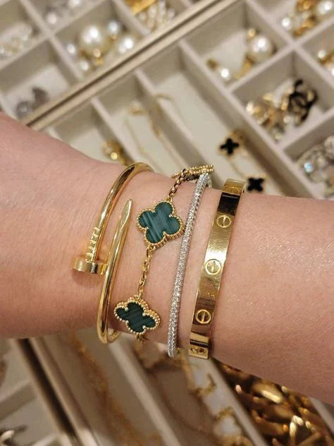 Golden Green | Clover Bracelet