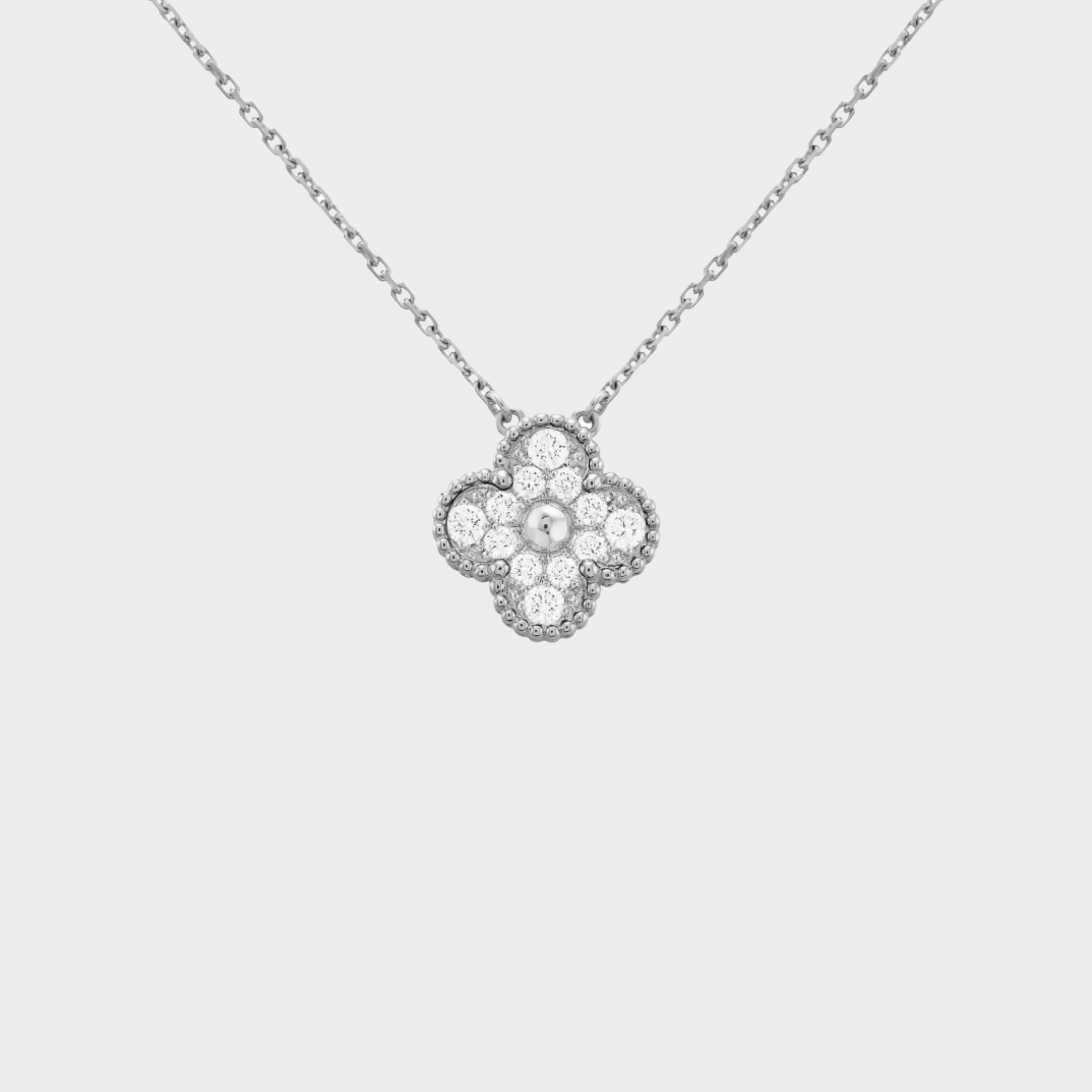 Silver | Clover Diamond Necklace