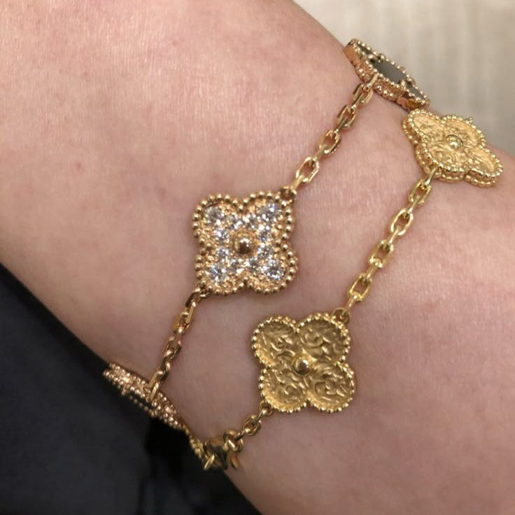 CLOVER - Gold-Zirkon-Armband