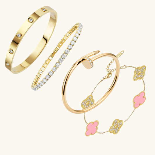 4-teilige Armband-Set - Gold