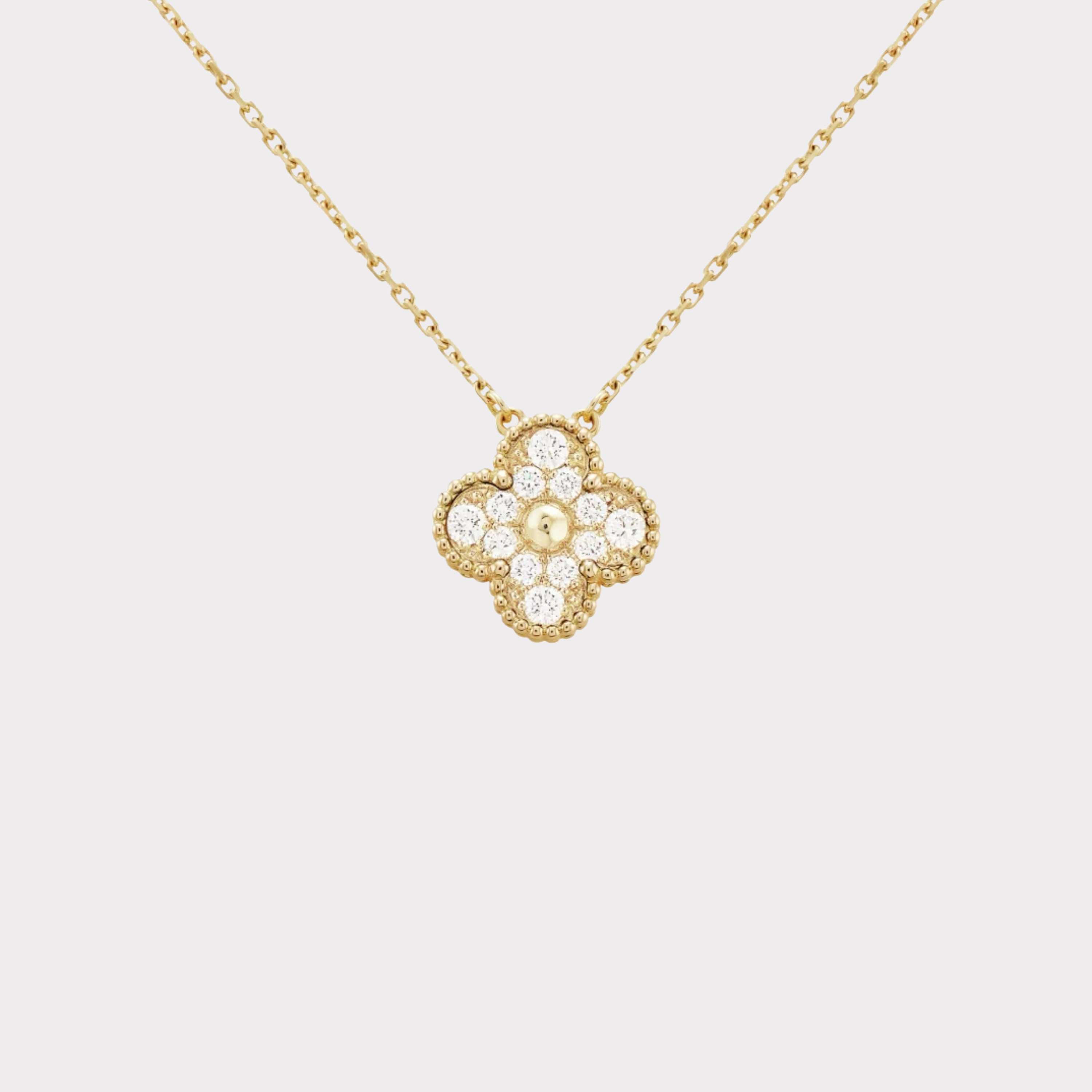 Golden | Clover Diamond Necklace