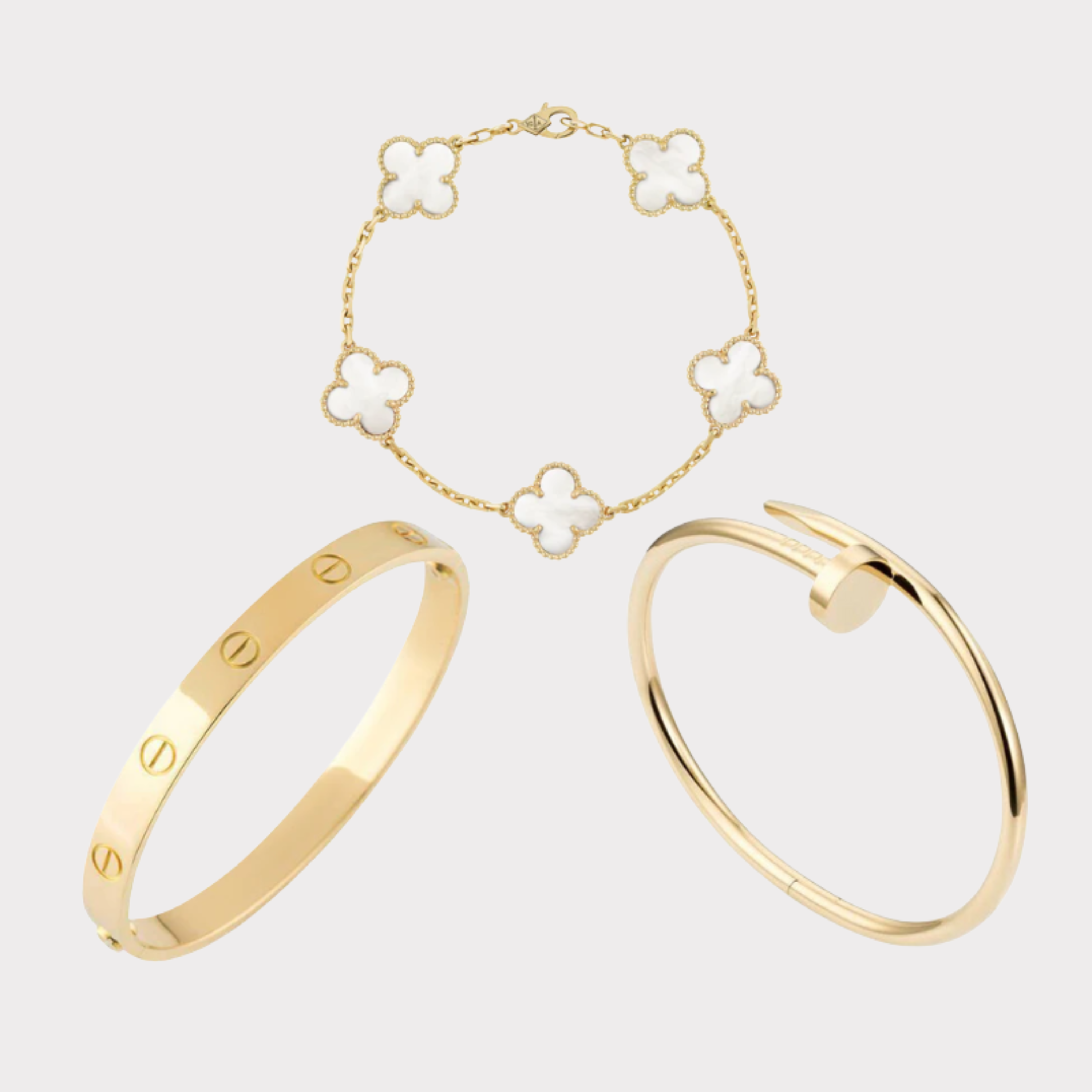 Golden White | Stackable Bracelet Set