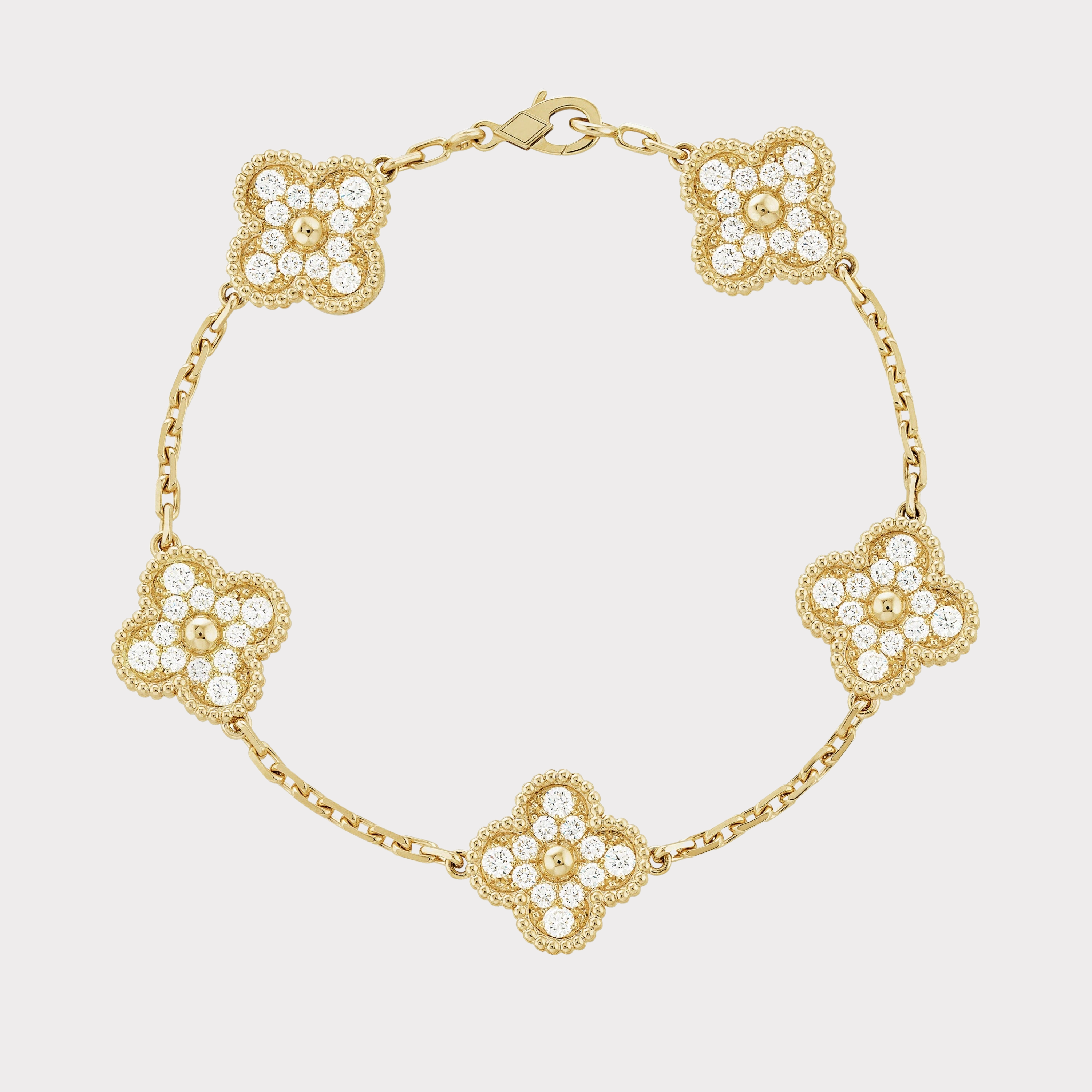 Golden | Clover Diamond Bracelet