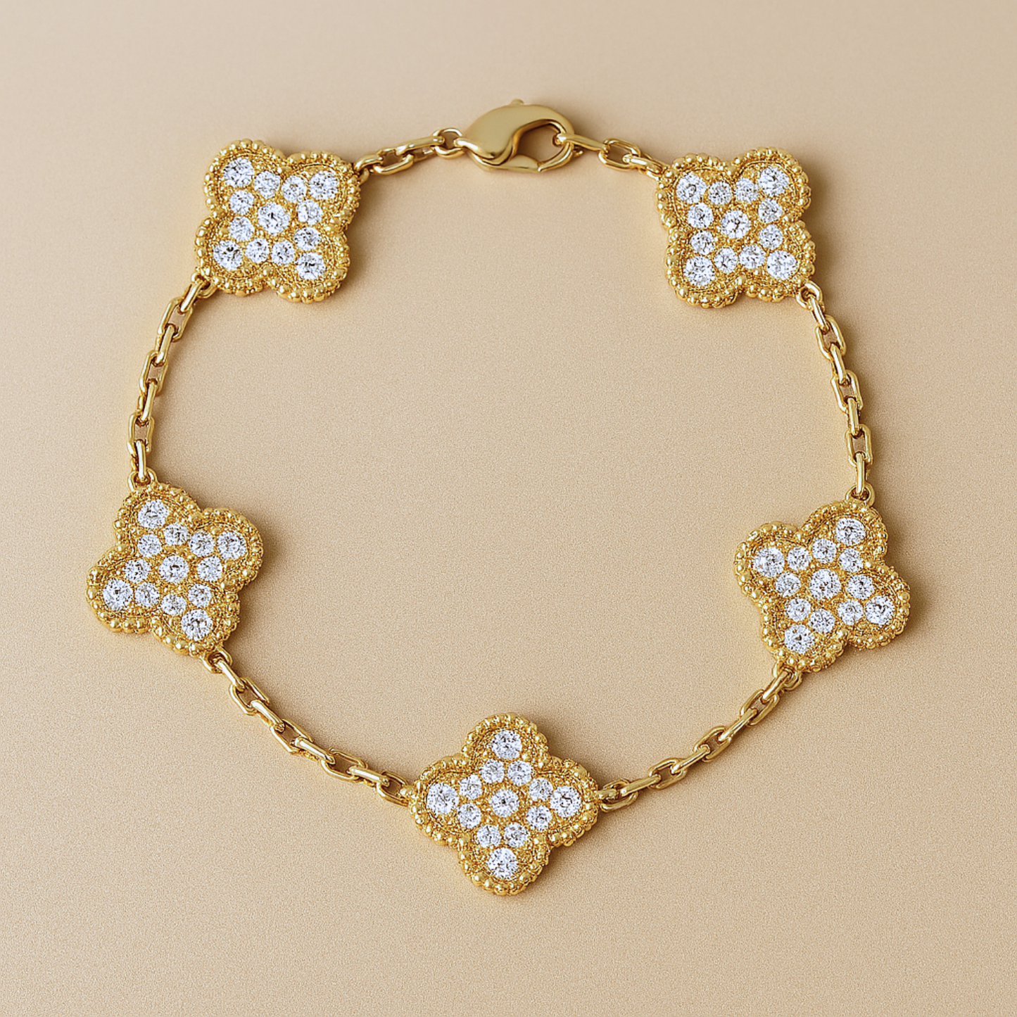CLOVER - Gold-Zirkon-Armband