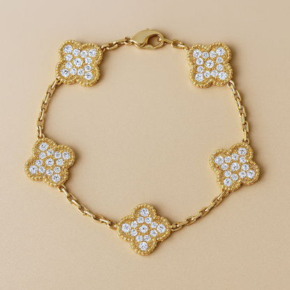 CLOVER - Gold-Zirkon-Armband