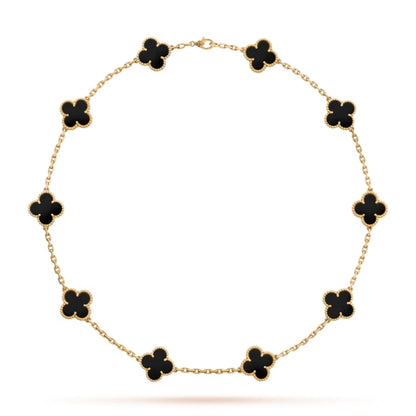 CLOVER | 10 Motive Schwarze Halskette