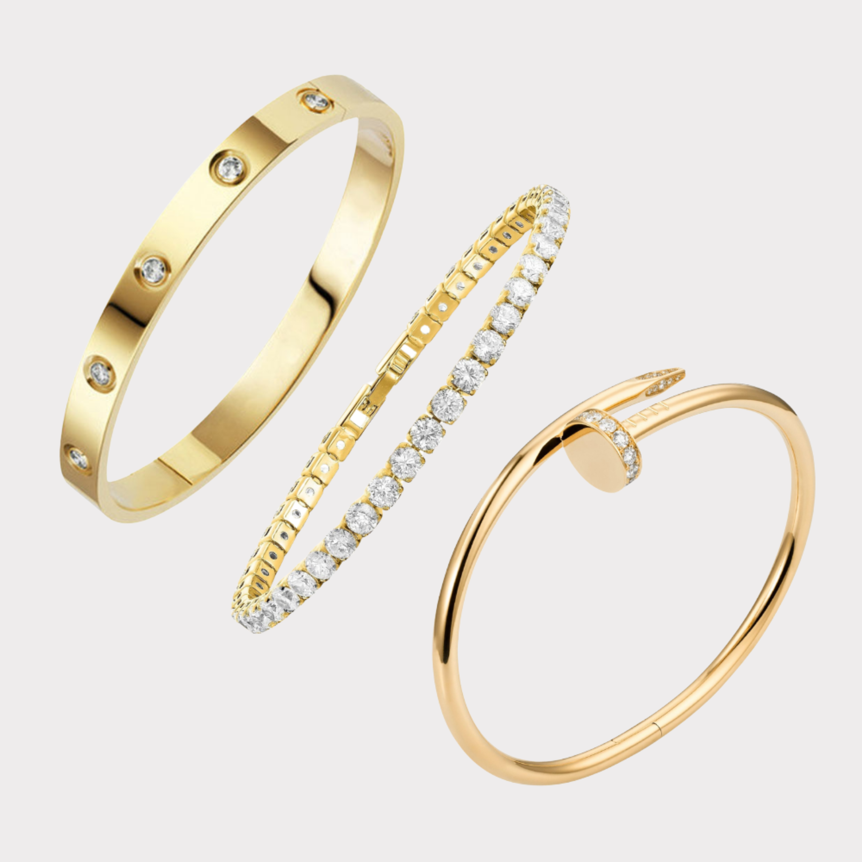 Golden Diamond | Stackable Bracelet Set