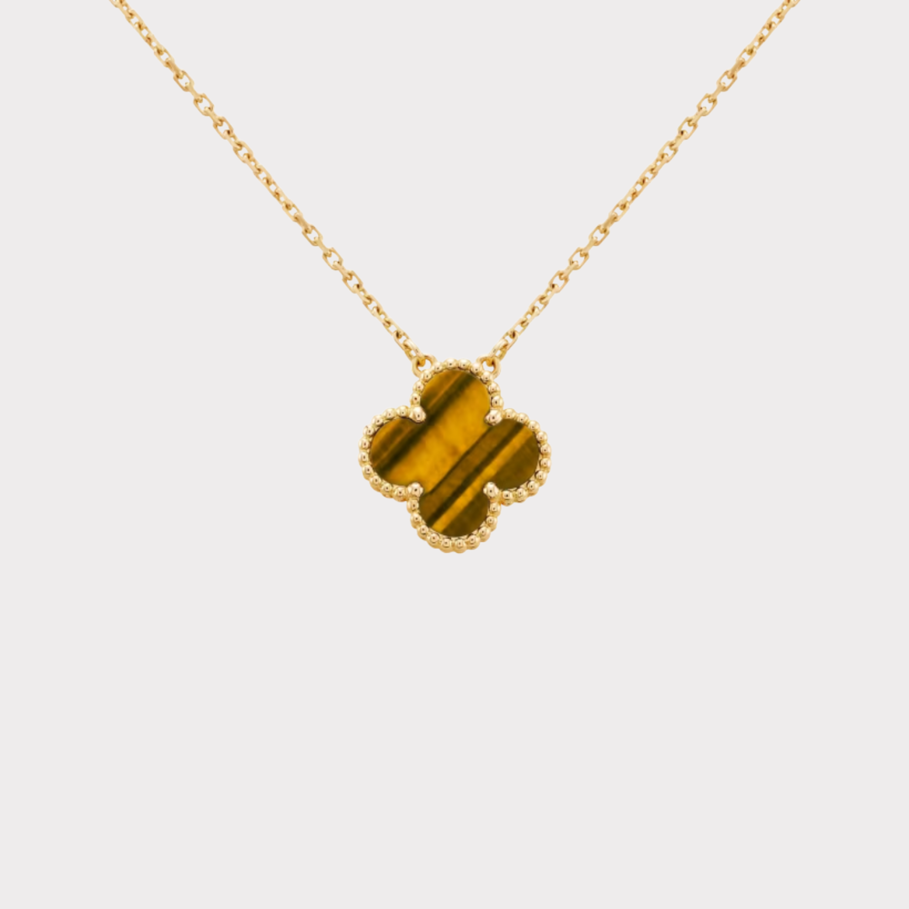 Golden Tiger | Clover Necklace