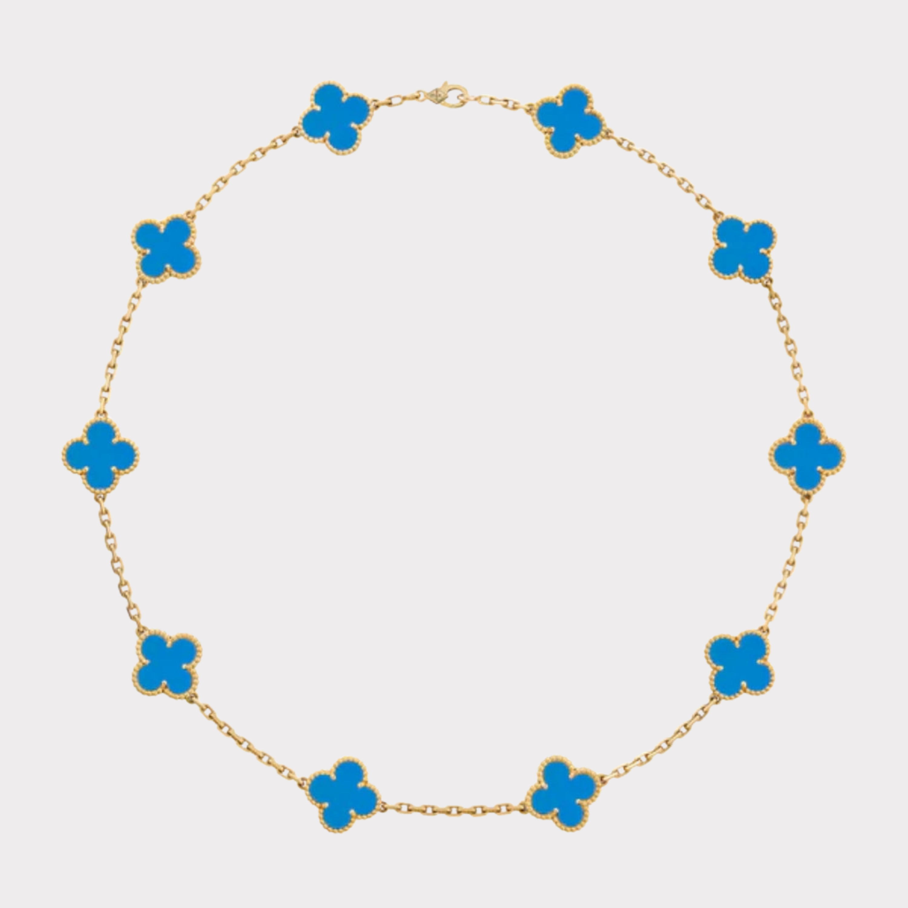 Golden Blue Luxe | Clover Necklace