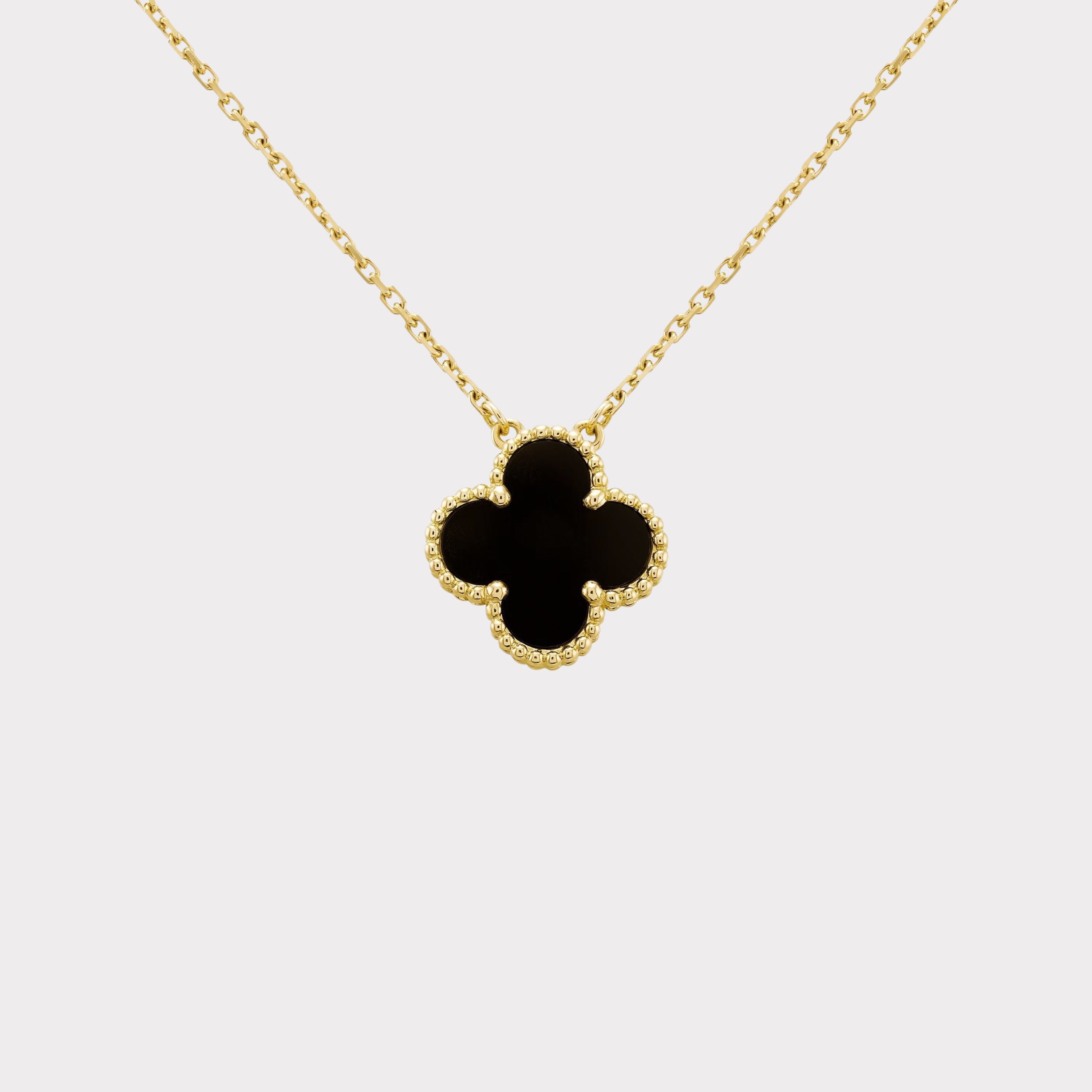 Golden Black | Clover Necklace