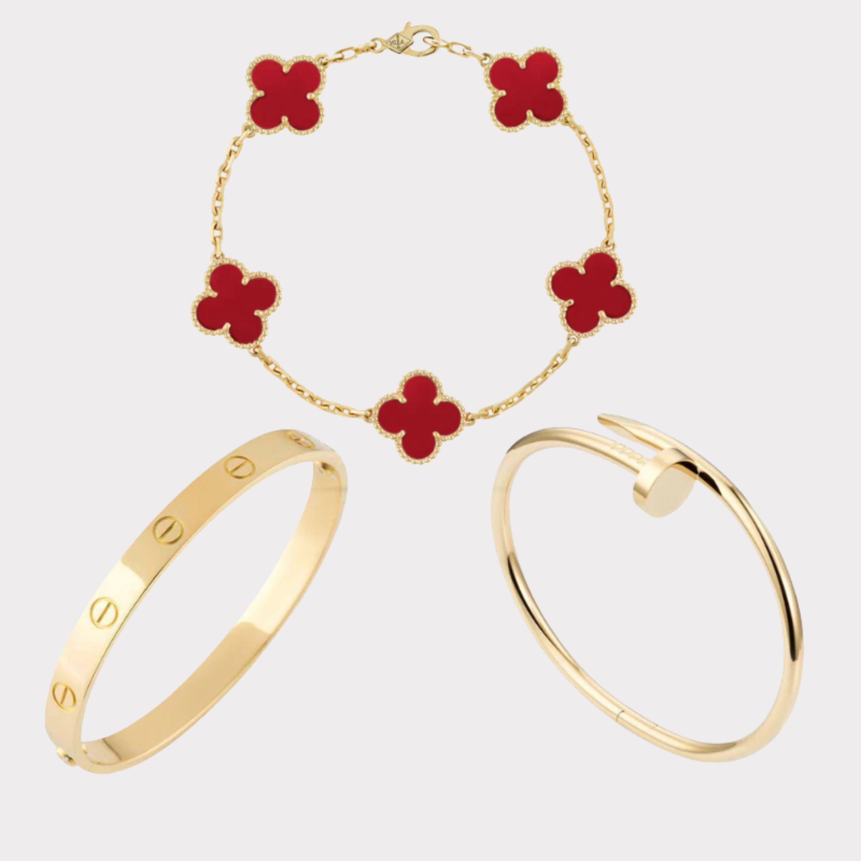 Golden Red | Stackable Bracelet Set