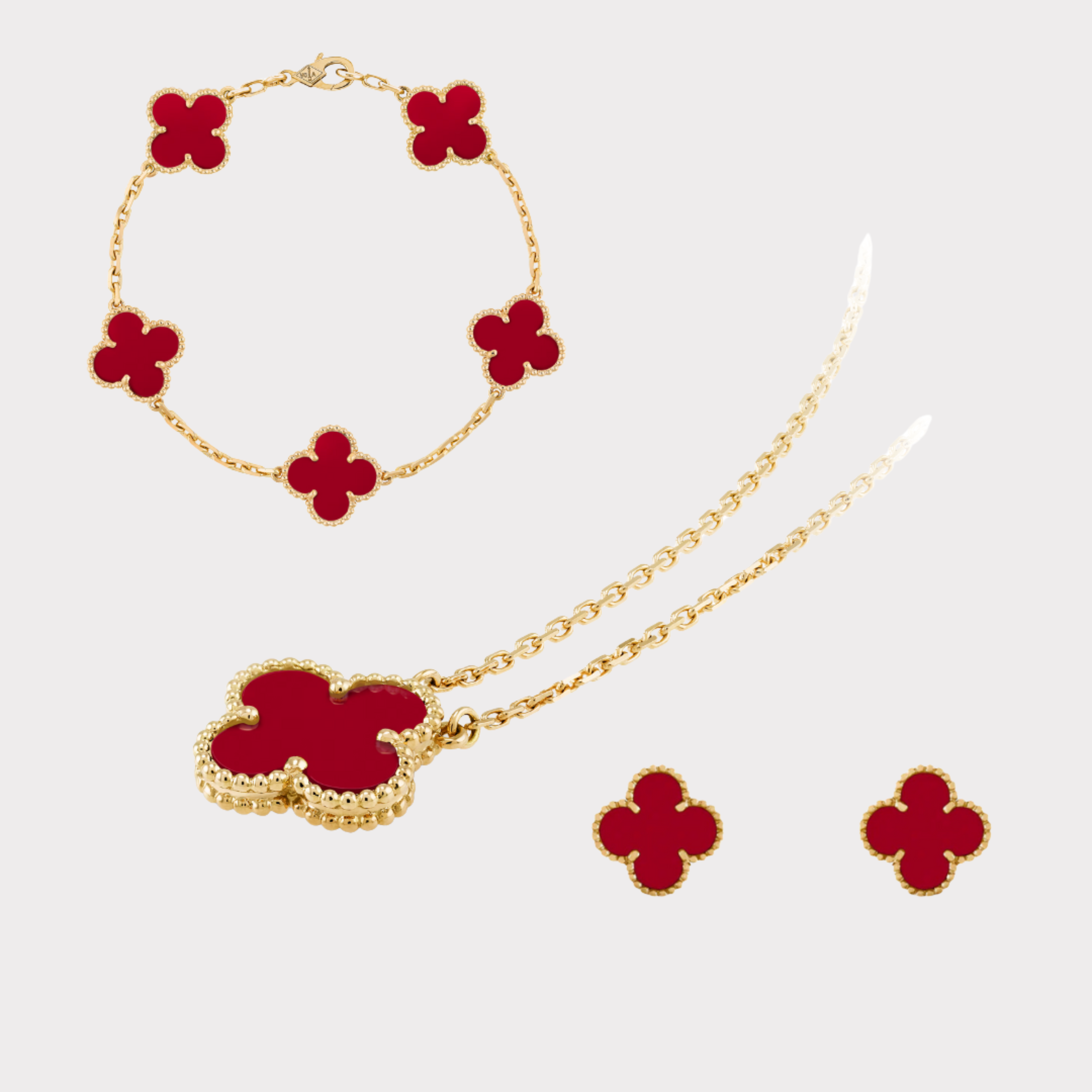 Golden Red Luxe | Clover Set