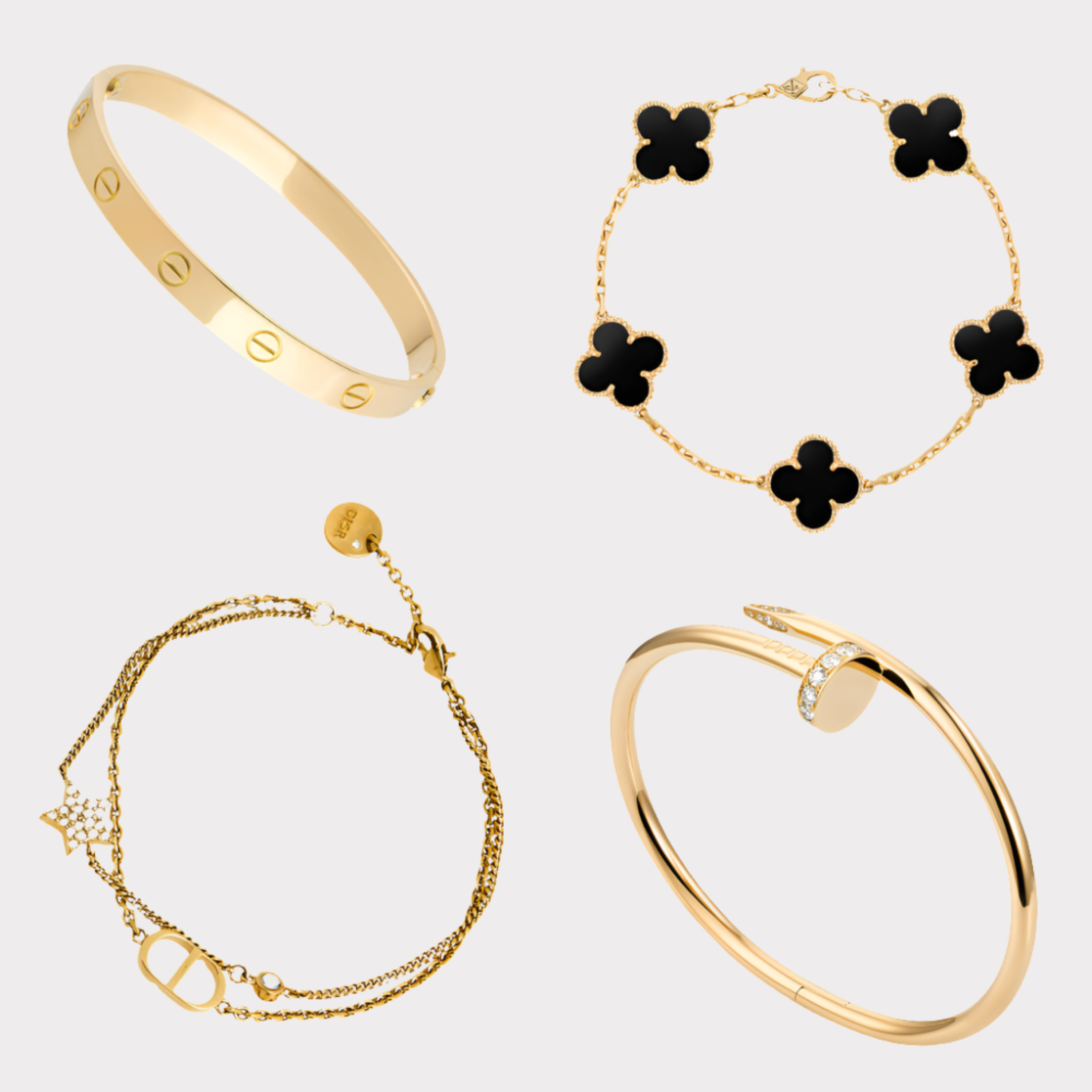 Golden Black Luxe | Stackable Bracelet Set