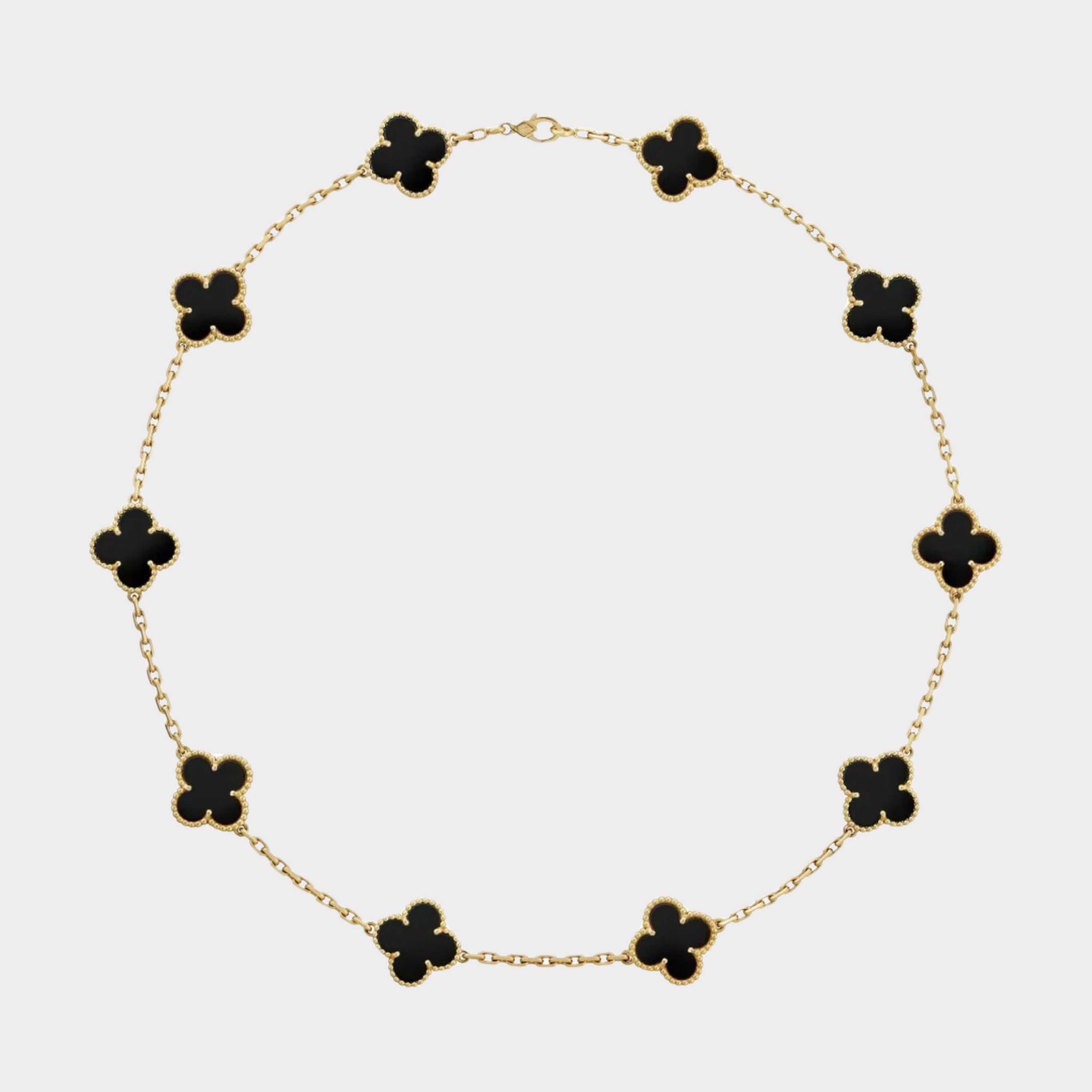 Golden Black Luxe | Clover Necklace