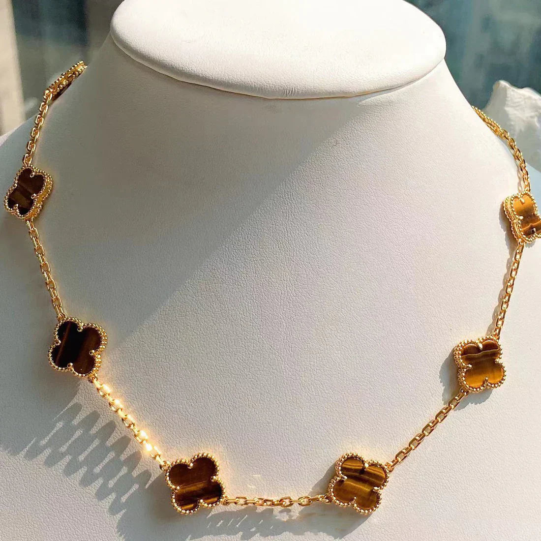 Golden Tiger Luxe | Clover Necklace