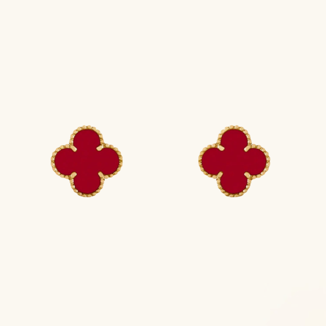 CLOVER | Rote Ohrringe
