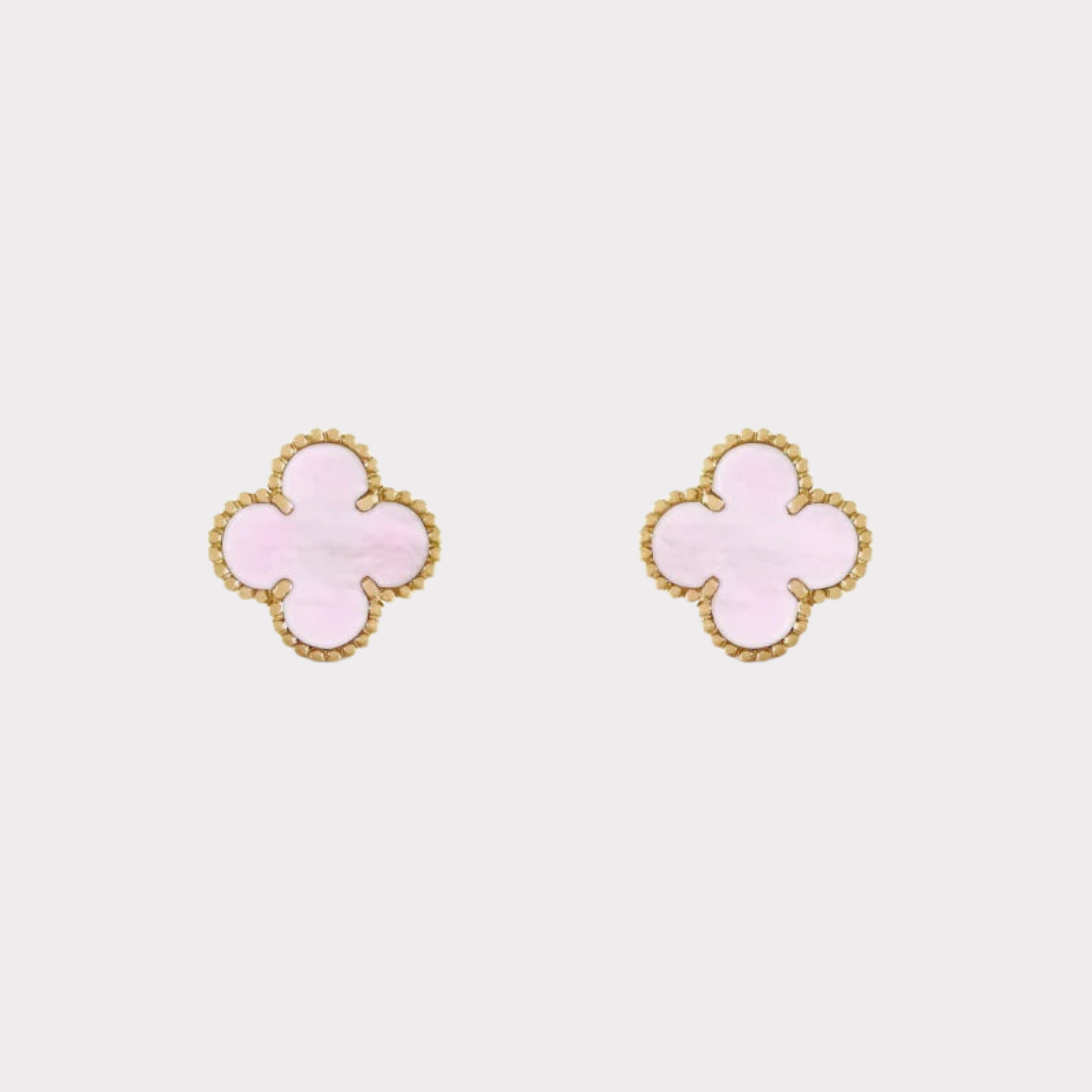 Golden Pink | Clover Earrings