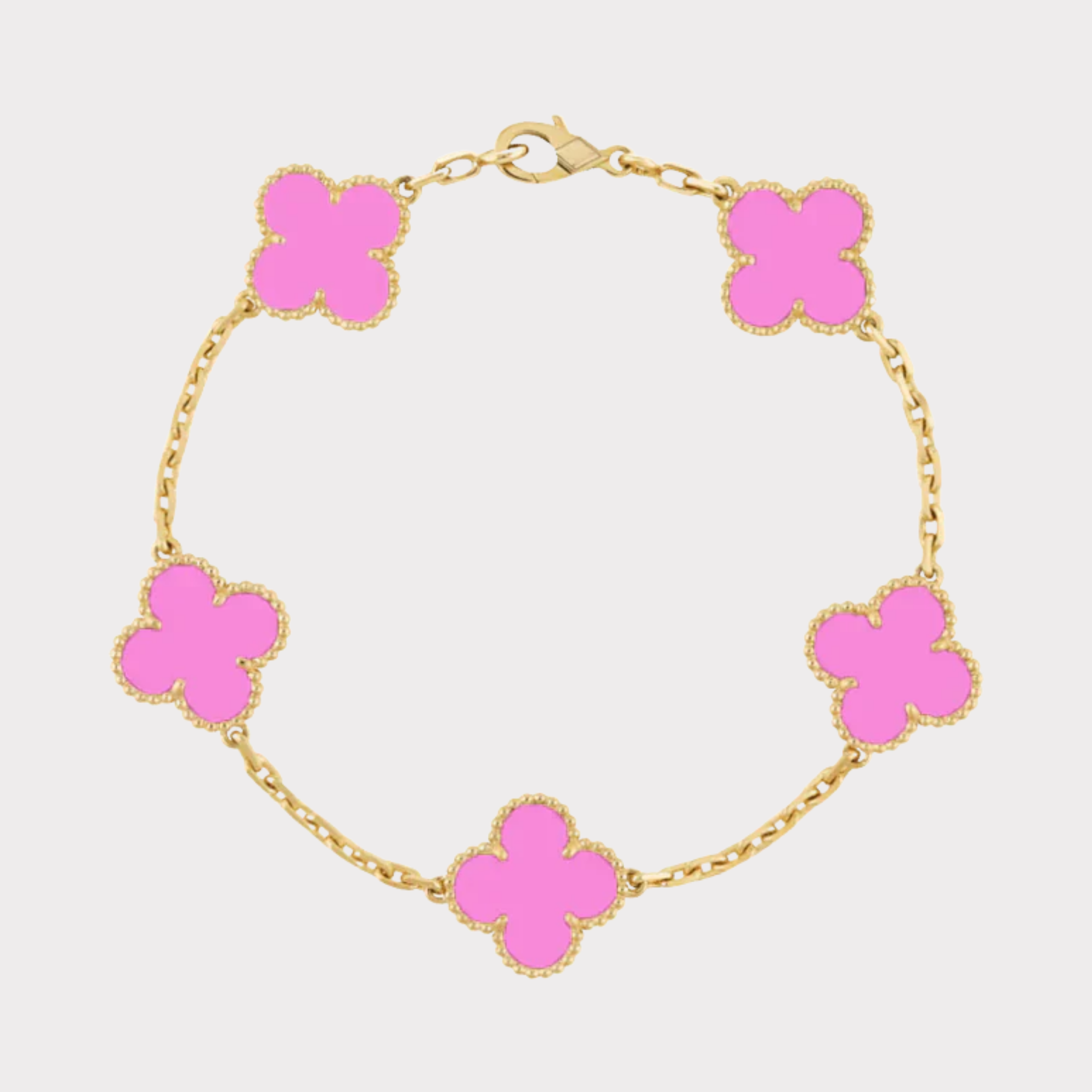 Golden Neon Pink | Clover Bracelet