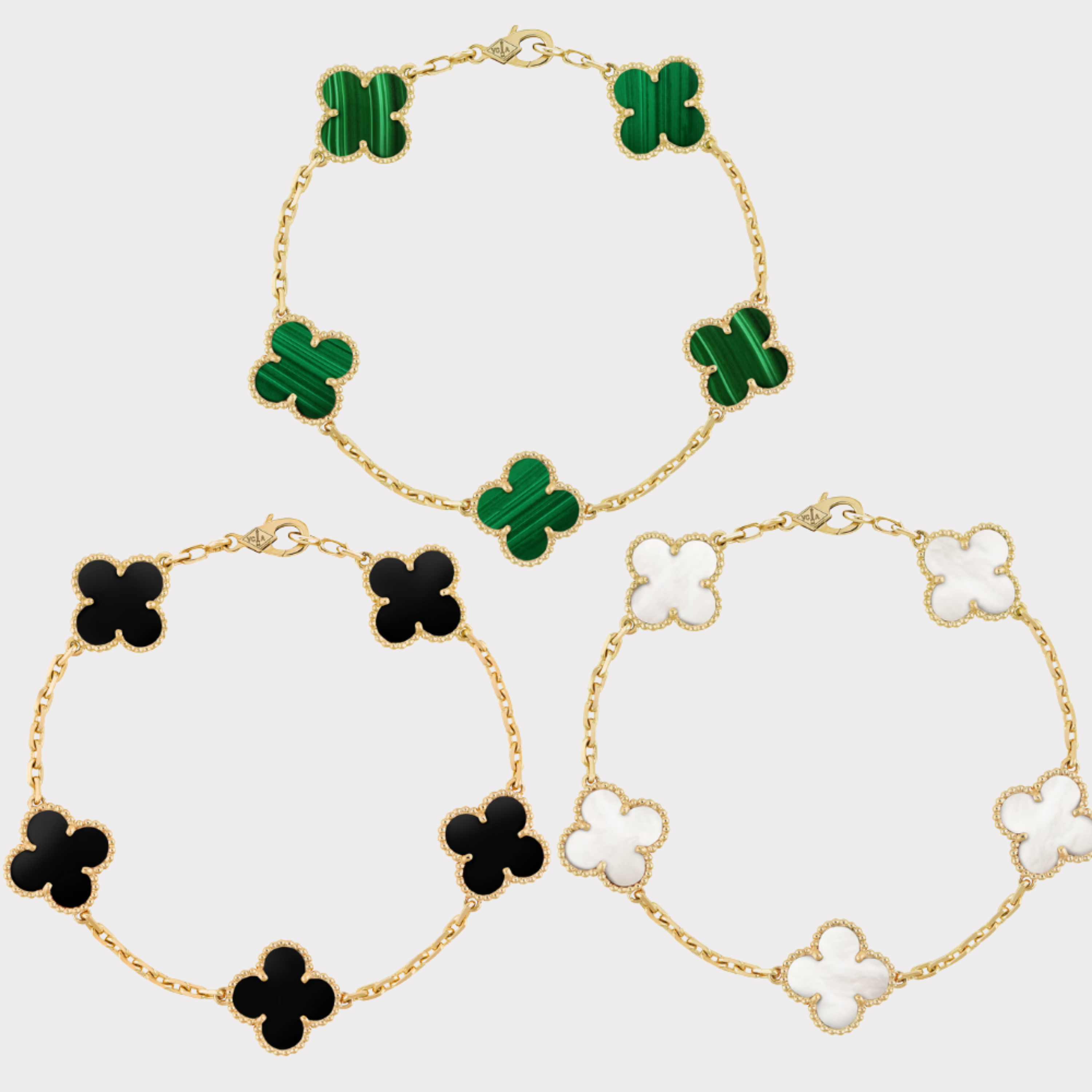 Golden Harmony | Clover Bracelet Set