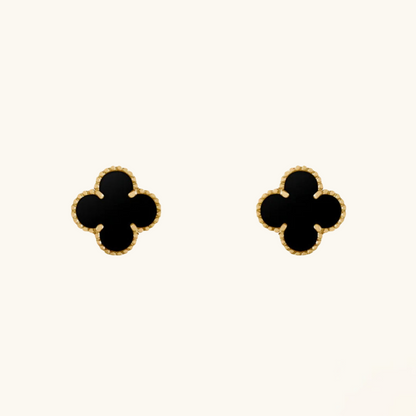 CLOVER | Schwarze Ohrringe