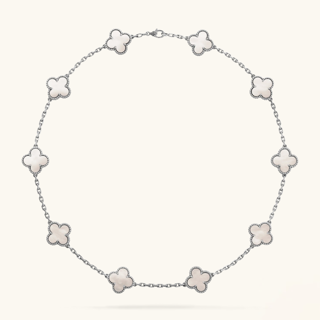 CLOVER | 10 Motive Silber Halskette