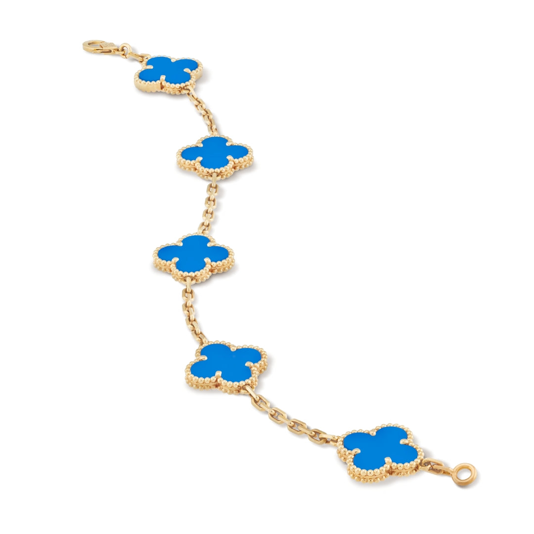 Golden Blue | Clover Bracelet