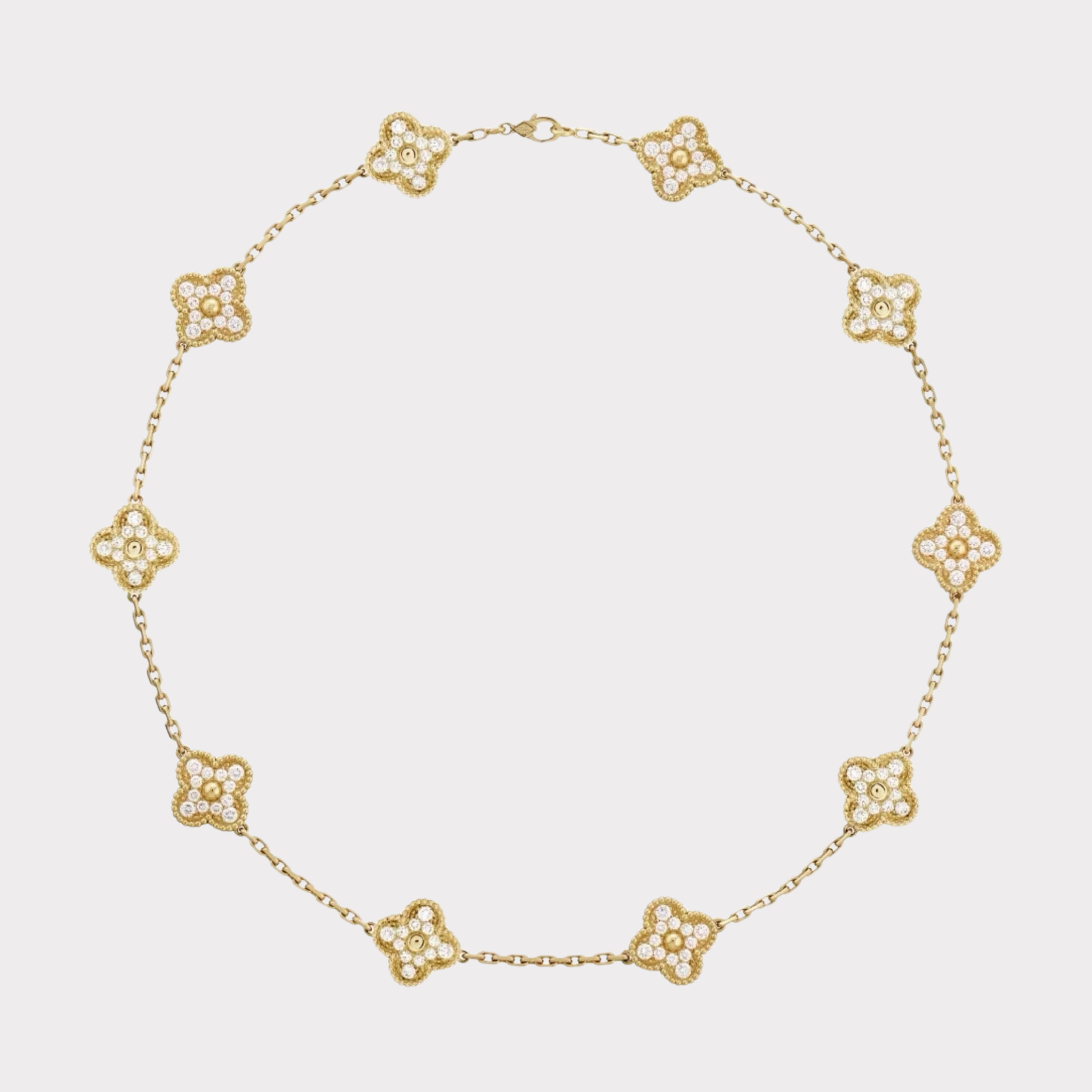 Golden Luxe | Clover Diamond Necklace