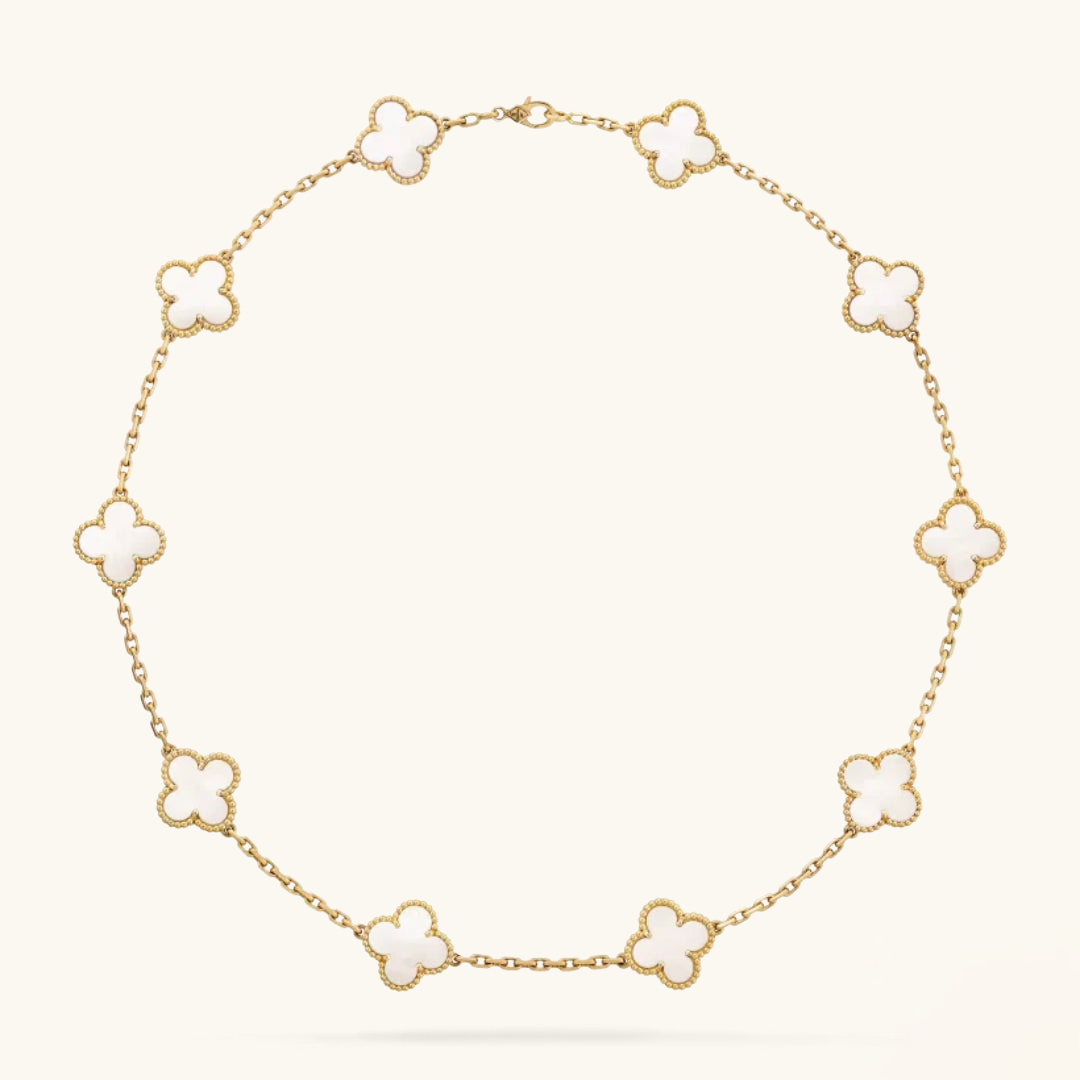CLOVER | 10 Motive Weißes Halsband
