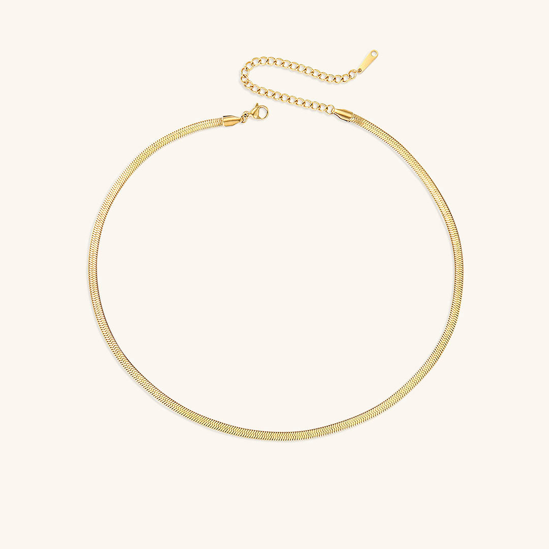 Elizabeth Gold Herringbone Necklace