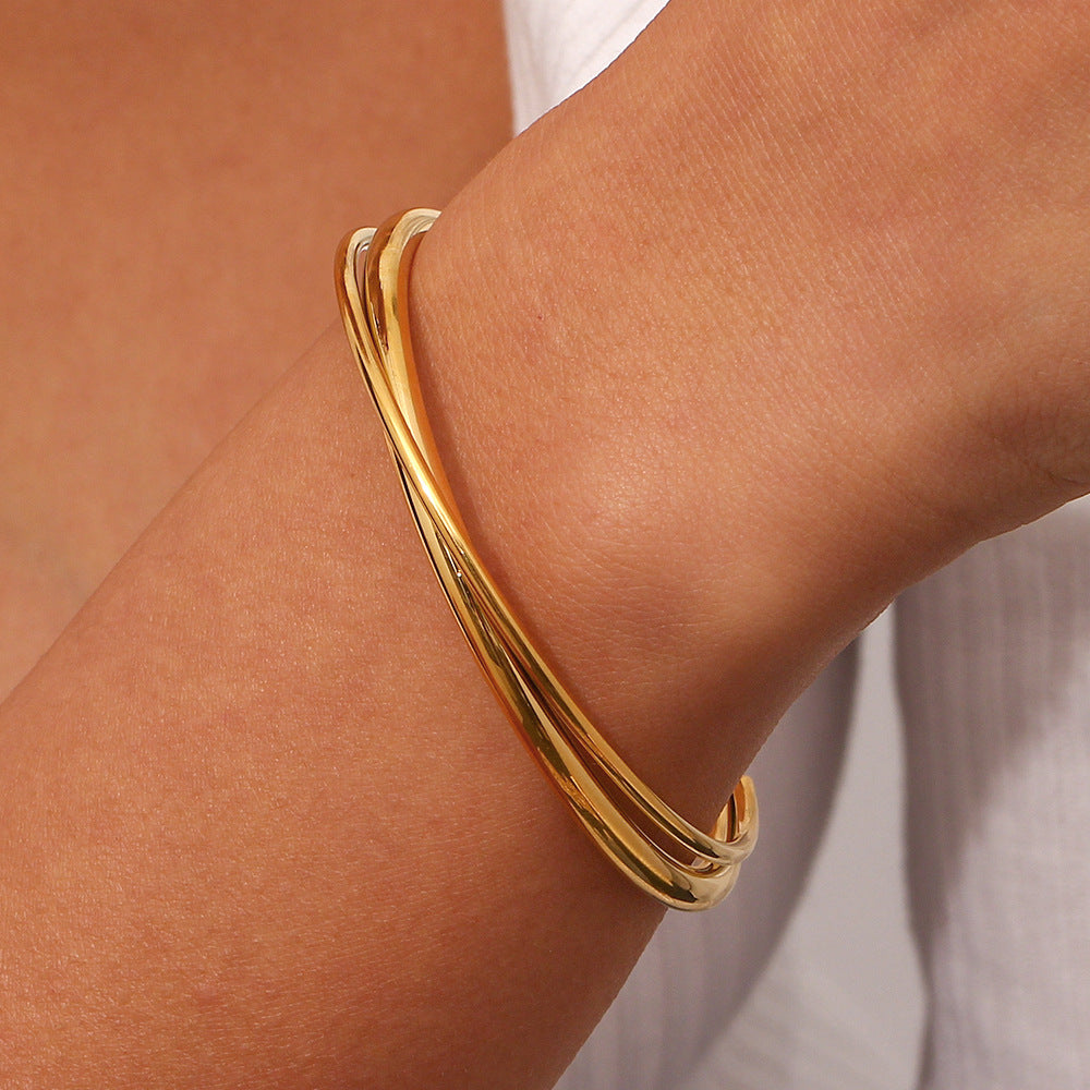 Rianne Layered Gold Bangle