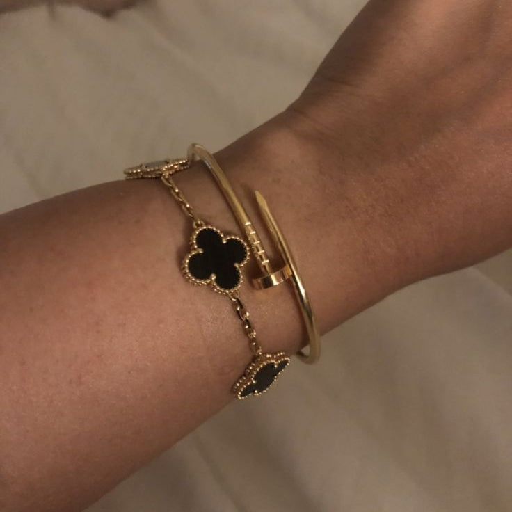 CLOVER - Schwarzes Armband
