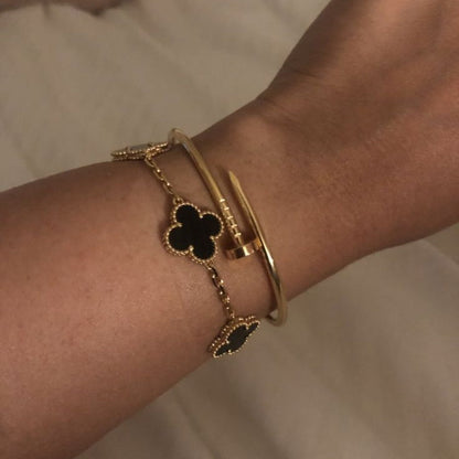 CLOVER - Schwarzes Armband