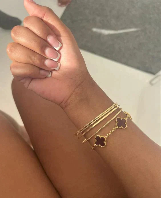 Golden Black | Clover Bracelet