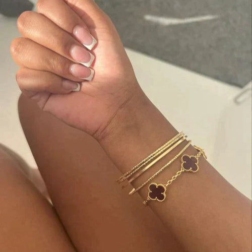 CLOVER - Schwarzes Armband