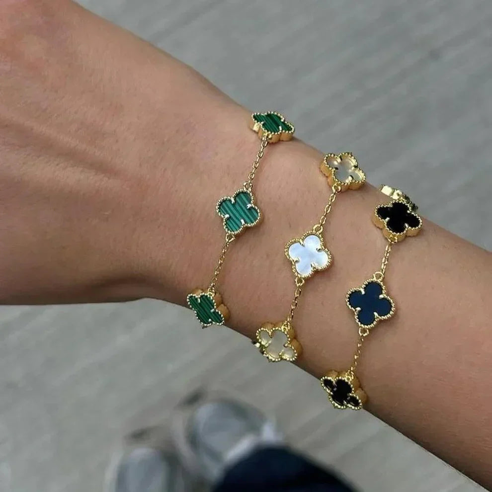 3-teiliges Kleeblatt-Armband-Set