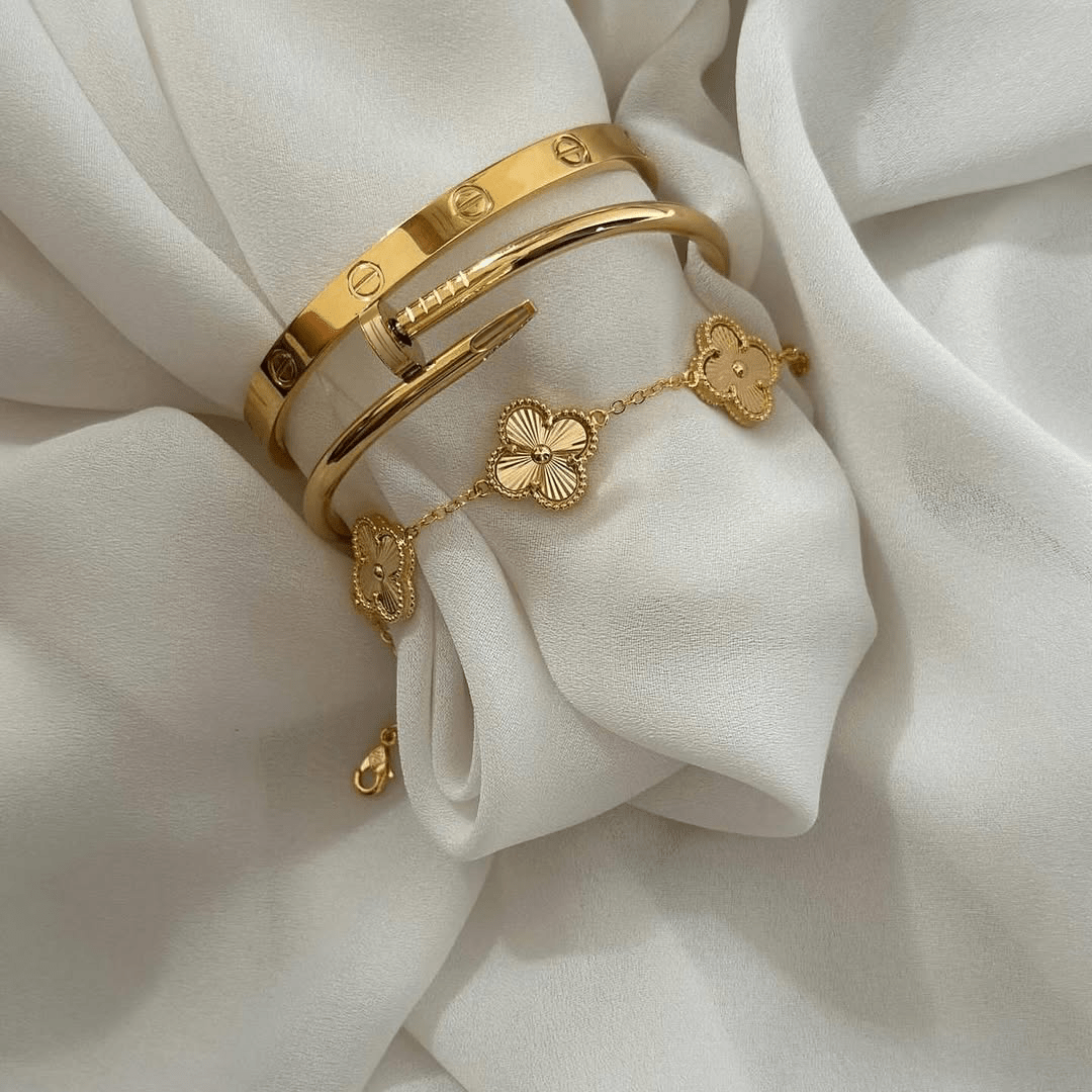 Golden | Stackable Bracelet Set